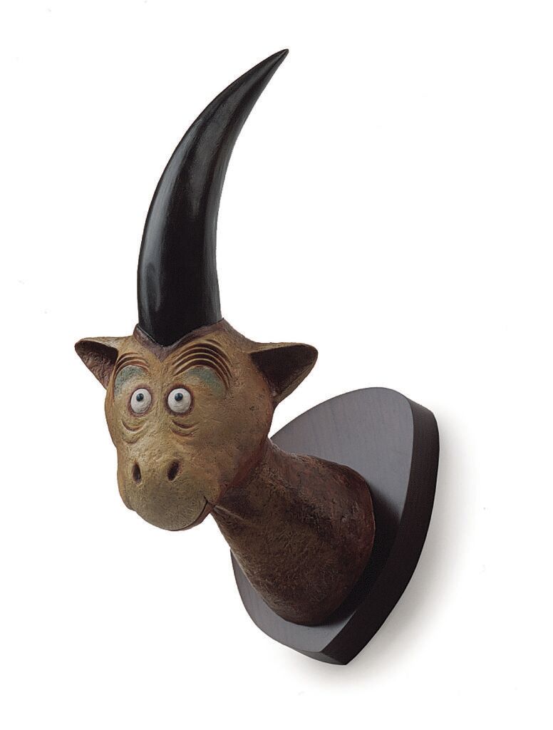 The unorthodox taxidermy piece "Mulberry Street Unicorn" by Theodore Geisel, otherwise known as Dr. Seuss.