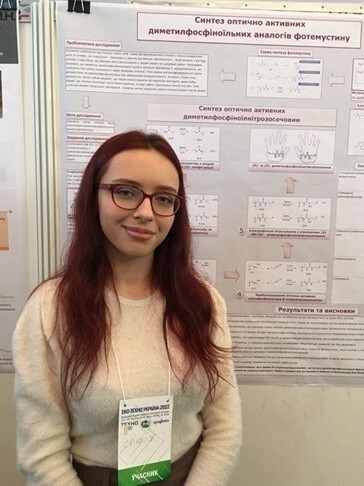 Sofiia Smovzh's work involves cancer treatments. She will compete in the science fair from Paris, where she moved during the war.