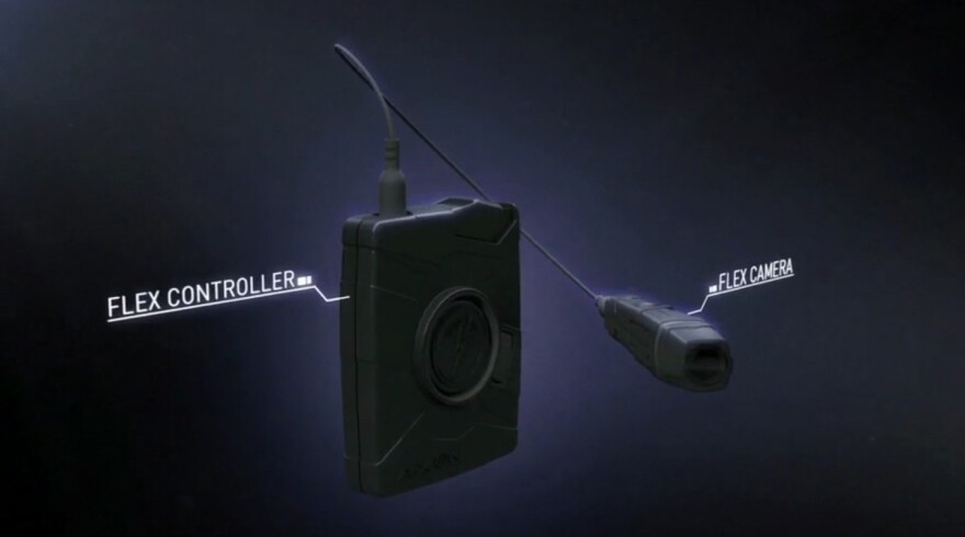 A still from a Taser Axon Flex on-body camera promotional video.