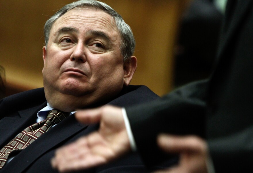 FILE - This March 9, 2011 file image shows former Bell City Administrator Robert Rizzo listens in court in Los Angeles. Rizzo, who masterminded a corruption scheme that paid exorbitant salaries to city officials, pleaded no contest, Thursday, Oct. 3, 2013, to all 69 charges brought against him.