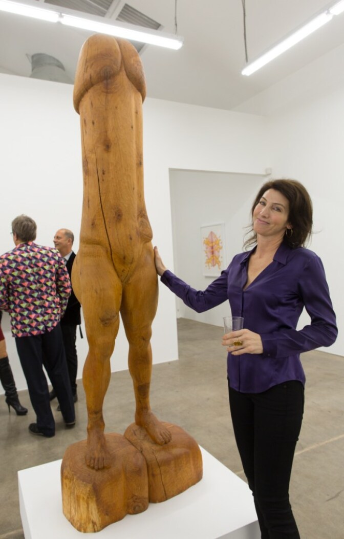 Deborah Brown at her 2016 opening at Jason Vass Gallery, "Careful What You Wish For"