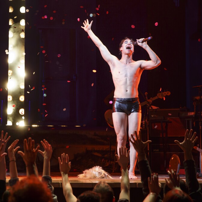 Darren Criss stars as Hedwig in "Hedwig & the Angry Inch," at the Pantages Theatre.