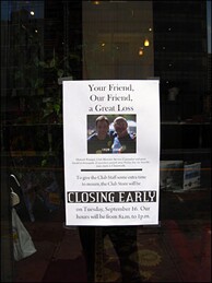 Just one sign -- found in downtown Los Angeles -- of the tragedy that touched so many Southern Californians.