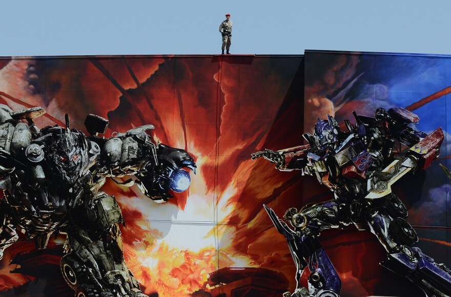 Opening program of the opening of Universal Studios 'Transformers: The Ride-3D' at Universal Studios Hollywood on May 24, 2012 in Universal City, California. AFP PHOTO / JOE KLAMAR (Photo credit should read JOE KLAMAR/AFP/GettyImages)