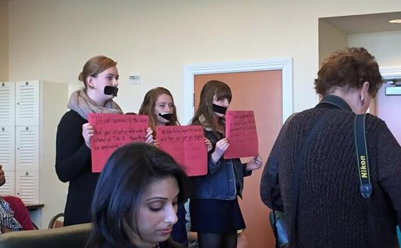 February 24, 2015 - Protestors at the National Conference on Campus Sexual Assault & Violence, hosted by UC Berkeley.