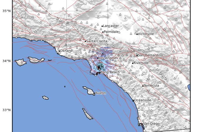 Map shows intensity of shaking of a 3.1 earthquake on Sept. 17, 2026.