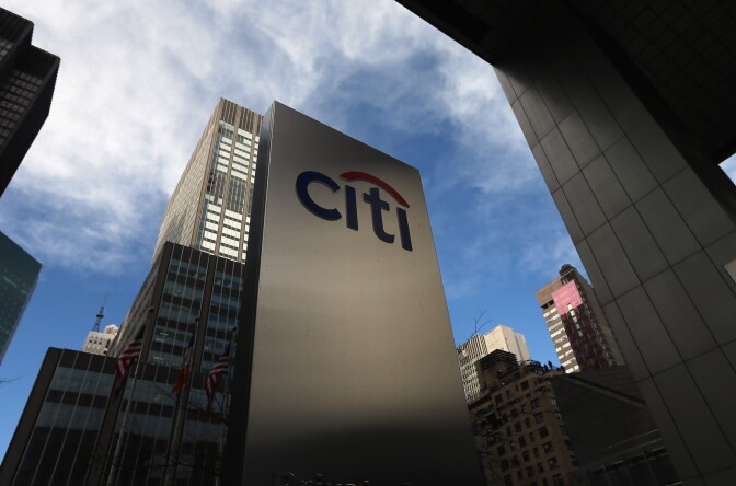 NEW YORK, NY - DECEMBER 05: A 'Citi' sign is displayed near Citibank headquarters in Manhattan on December 5, 2012 in New York City. Citigroup Inc. today announced it was laying off 11,000 workers, about 4 percent of its workforce, in a move to slash costs.  (Photo by Mario Tama/Getty Images)