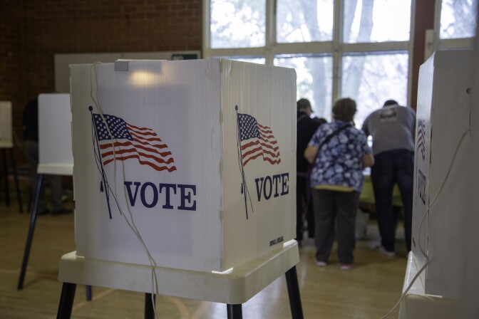Residents of Boyle Heights vote in the primary election on Tuesday, June 5, 2018.