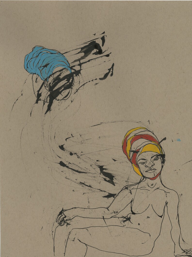 "The Evanesced #13, 2016" India ink and watercolor on recycled paper. (Courtesy of Kenyatta A.C. Hinkle)