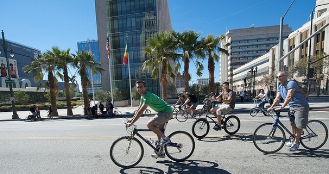 Photo: The inaugural CicLAvia on Oct. 10, 2010