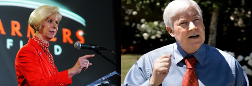 Janice Hahn (L) and Craig Huey (R) are vying for California's 36th district congressional seat.