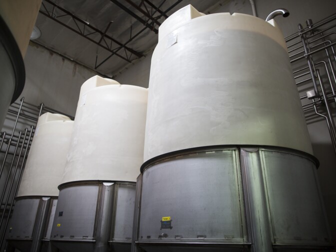 Tapatio hot sauce is stored inside Tapatio Foods in Vernon on Thursday morning, Jan. 14, 2016.