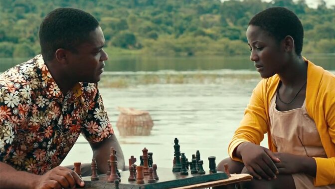 David Oyelowo and Madina Nalwanga in a scene from "Queen of Katwe."