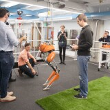 KPCC meets Cassie at Caltech's Center for Autonomous Systems and Technologies (CAST) advanced mobility lab.  
