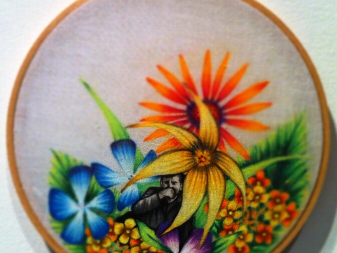 At the opening of MexiCali Biennial at Vincent Price Art Museum