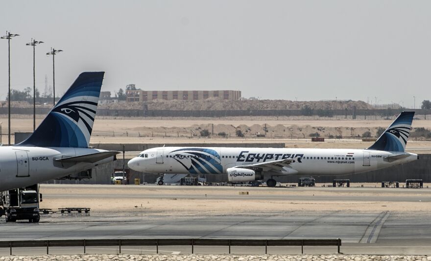 EgyptAir planes are seen on the tarmac at Cairo international airport on May 19, 2016 after an EgyptAir flight from Paris to Cairo crashed into the Mediterranean on with 66 people on board, prompting an investigation into whether it was mechanical failure or a bomb.
Egypt's aviation minister said he could not rule out that an attack or a technical failure brought down the plane.


 / AFP / KHALED DESOUKI        (Photo credit should read KHALED DESOUKI/AFP/Getty Images)