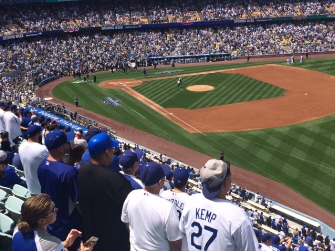 Inside Dodger Stadium on Tuesday, April 12, 2016.