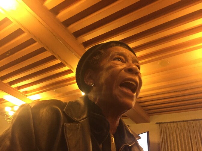 Longtime Pasadena resident Linda Jordan addressed the city council.