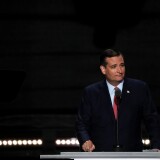 CLEVELAND, OH - JULY 20:  Sen. Ted Cruz (R-TX) delivers a speech on the third day of the Republican National Convention on July 20, 2016 at the Quicken Loans Arena in Cleveland, Ohio. Republican presidential candidate Donald Trump received the number of votes needed to secure the party's nomination. An estimated 50,000 people are expected in Cleveland, including hundreds of protesters and members of the media. The four-day Republican National Convention kicked off on July 18.  (Photo by Alex Wong/Getty Images)