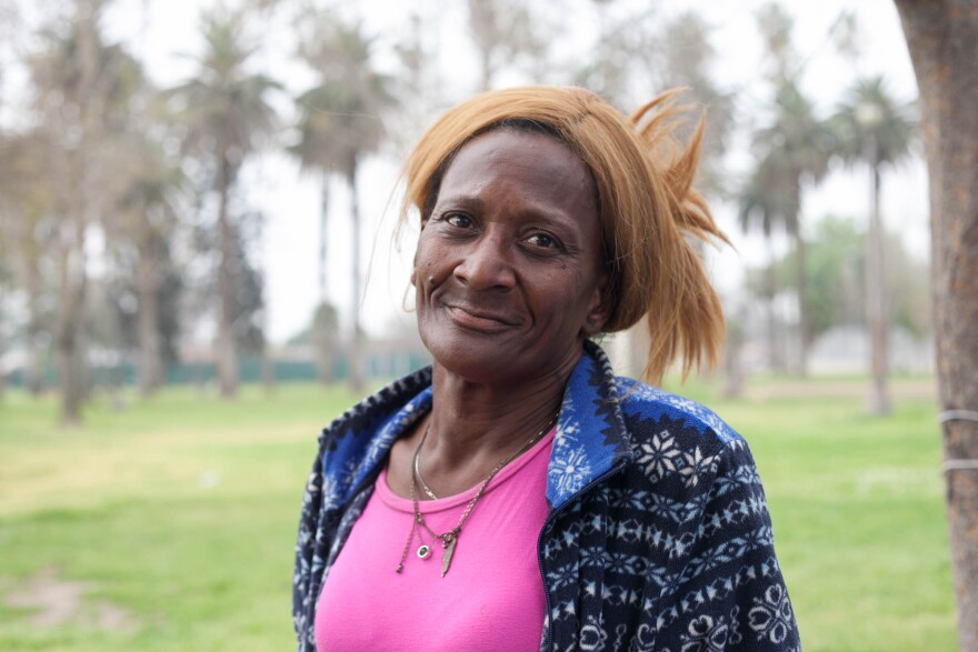 Alice Myles, 61, used to be a nurse but has experienced homelessness for many years, choosing to stay in a park in South Los Angeles, Calif. Photographed on Wednesday, Mar. 14, 2018.