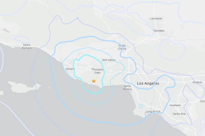 A map shows a series of lines encircling Westwood Village area.