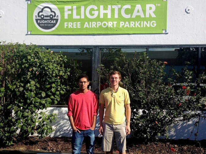 Even though they aren't old enough to rent a car themselves Kevin Petrovic, 19, (right) and Rujul Zaparde, 18, are trying to shake-up the $11 billion airport rental car market.