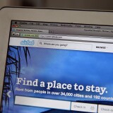 The Airbnb website is displayed on a laptop on April 21, 2014 in San Anselmo, California.