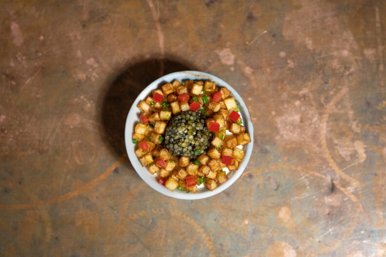 bowl of custard with toppings from Pasta | Bar
