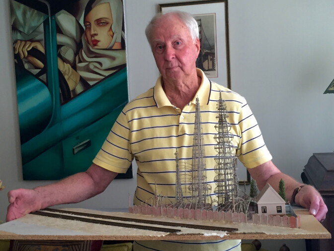 Gerald Cox crafted the Watts Towers before even getting to see them in person. He used photographs as his reference points.