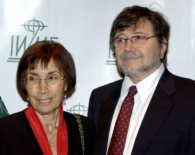 Judea and Ruth Pearl appear at the 2002 Courage in Journalism Awards.