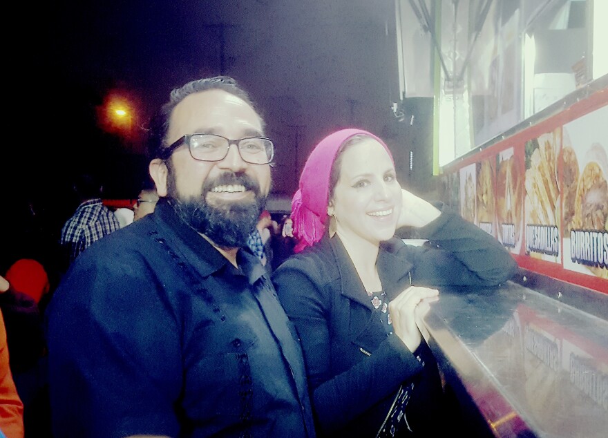 Taco Truck at Every Mosque organizers, Benjamin Vasquez and Rida Hamida.