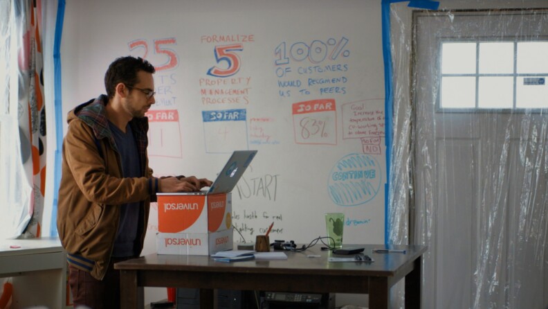 Max Nussenbaum at work on his startup company Castle, featured in the film, "Generation Startup."