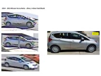 Images of a car that was believed to be used in two attempted kidnappings in Glendale on Wednesday, Aug. 10, 2016, as well as a photo of a similar vehicle.
