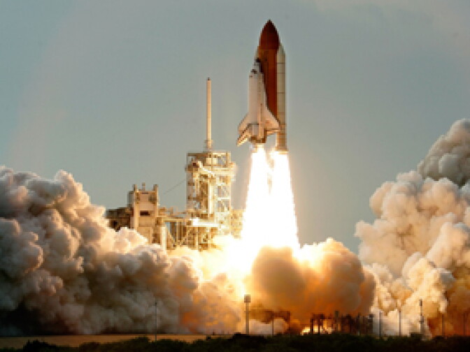 STS-127 Space Shuttle Endeavour launches from launch pad 39A at Kennedy Space Center July 15, 2009 in Cape Canaveral, Florida. 