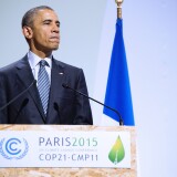US President Barack Obama addresses the opening ceremony of the World Climate Change Conference 2015 (COP21.