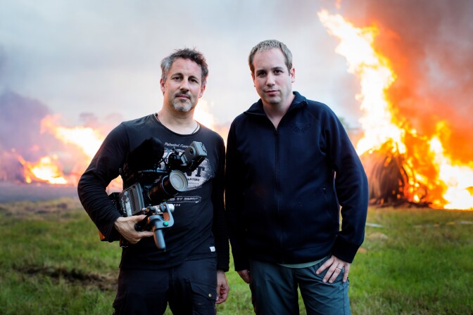 "The Ivory Game" directors Richard Ladkani and Keif Davidson.