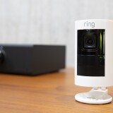 SEATTLE, WA - SEPTEMBER 20: A "Ring Stick Up Cam" is pictured at the Amazon Headquarters, following a launch event, on September 20, 2018 in Seattle Washington. The camera was launched alongside more than 70 Alexa-enable products during the event. (Photo by Stephen Brashear/Getty Images)