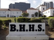 Beverly Hills High School is seen in Beverly Hills, Calif., Tuesday, Dec. 29, 2009. Metro planned on building a subway stop on Santa Monica Blvd. in Beverly Hills, but due to the presence of active fault lines and recommendations of seismologists, the proposed stop has been moved to Constellation Boulevard and Avenue of the Stars.