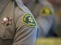 LA Sheriff Jim McDonnell addressing recruits at the Biscailuz Training Academy in Los Angeles, Calif. on Thursday, May 3, 2018.