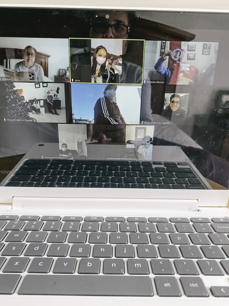 In this image, a zoom meeting on a computer screen is shown.