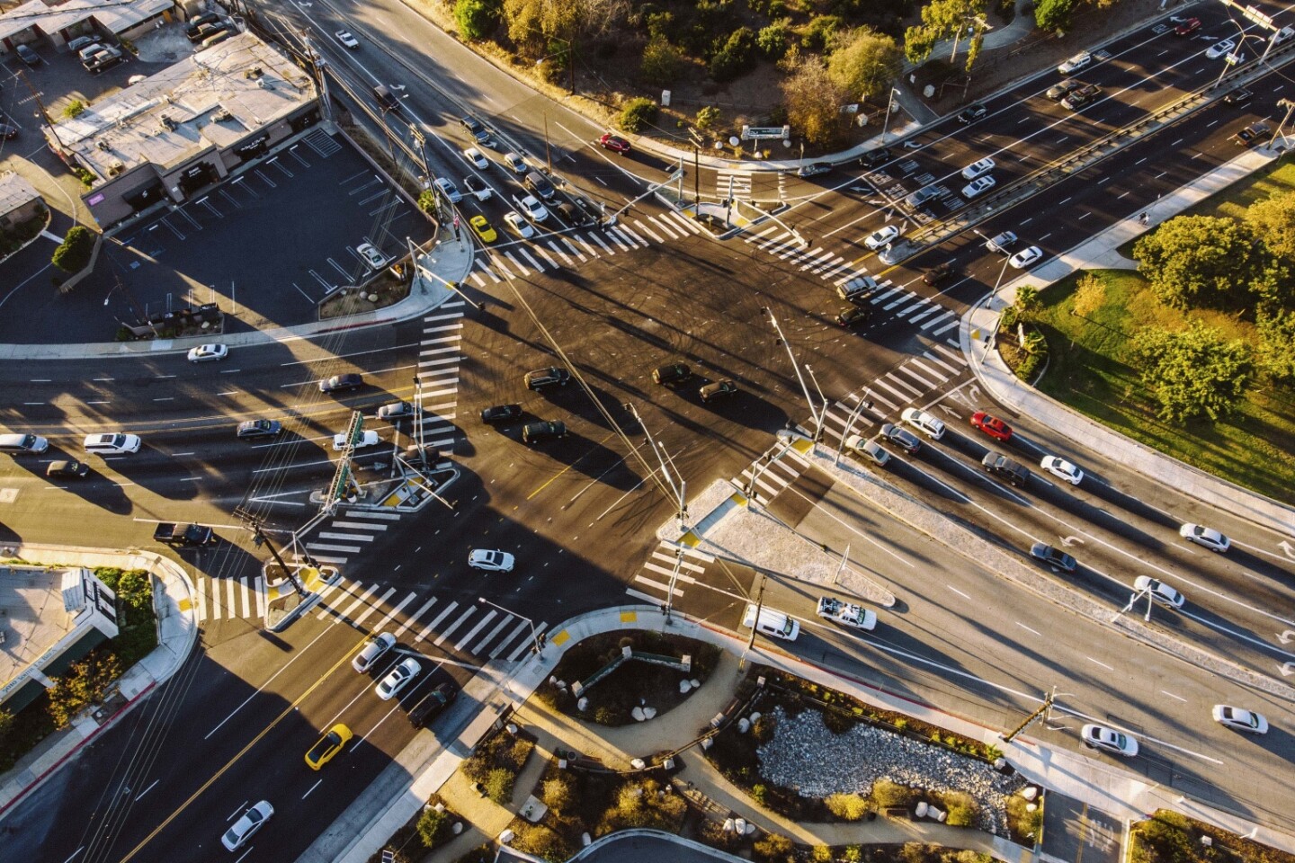 Most of the trail is separated from traffic. Busy Five Points intersection was one exception.