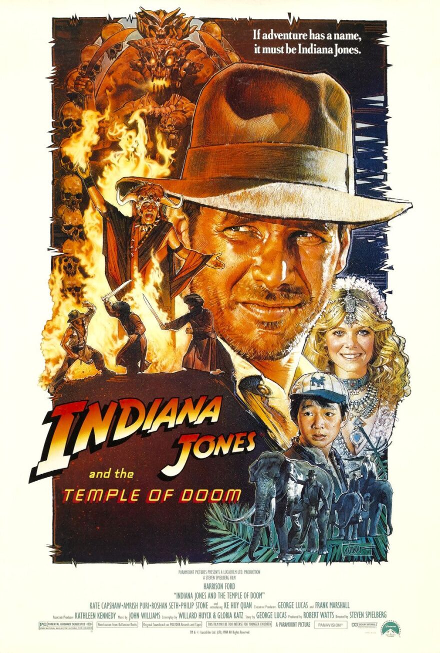 "Indiana Jones and the Temple of Doom" poster by Drew Struzan