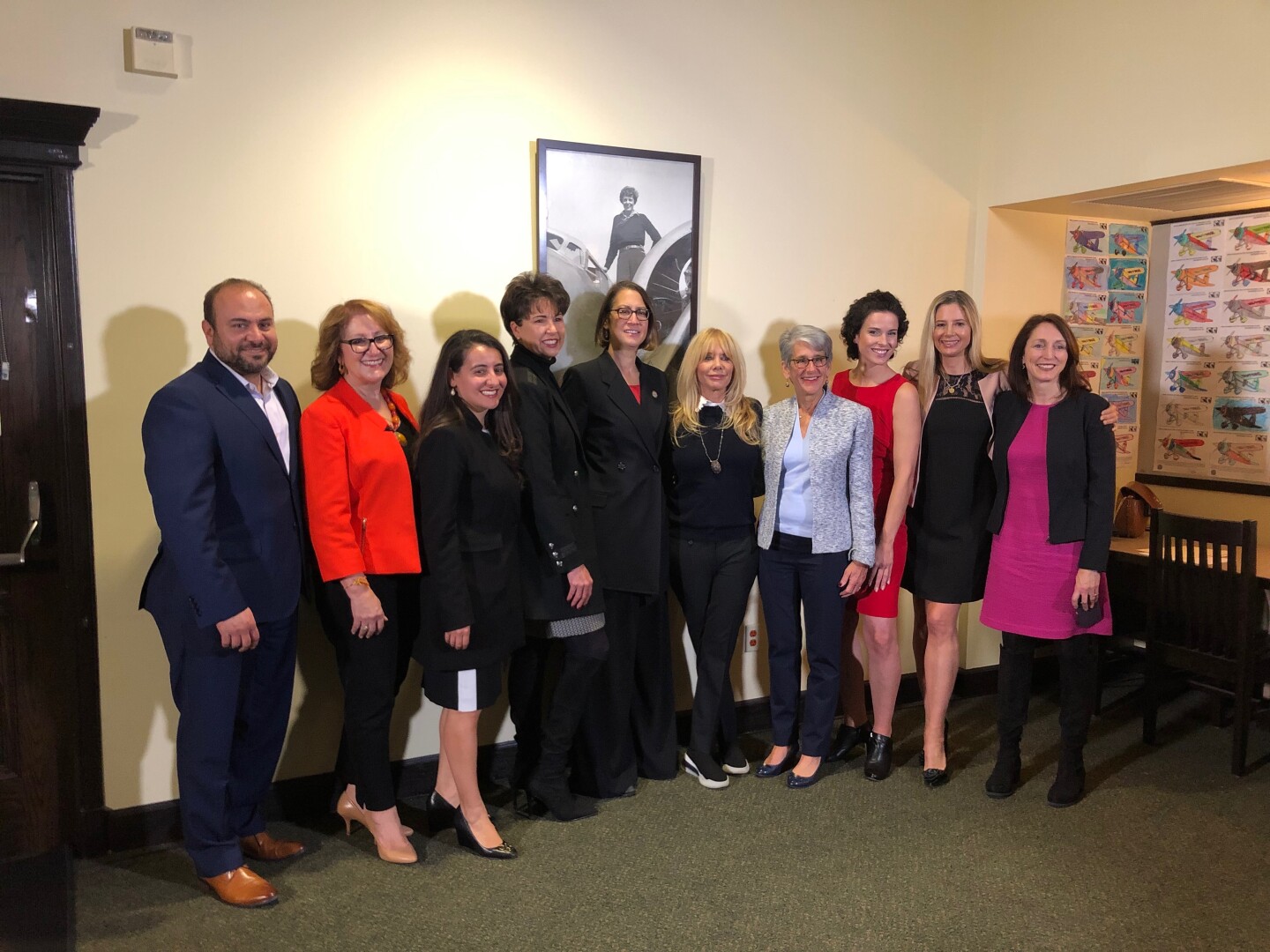 Actresses, activists and politicians celebrate four new 2019 laws combating sexual harassment in the workplace.