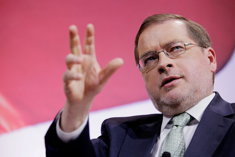 Grover Norquist speaks on a panel during the 41st annual Conservative Political Action Conference at the Gaylord International Hotel and Conference Center on March 8, 2014 in National Harbor, Maryland. The conference, a project of the American Conservative Union, brings together conservatives politicians, pundits and voters for three days of speeches and workshops.  