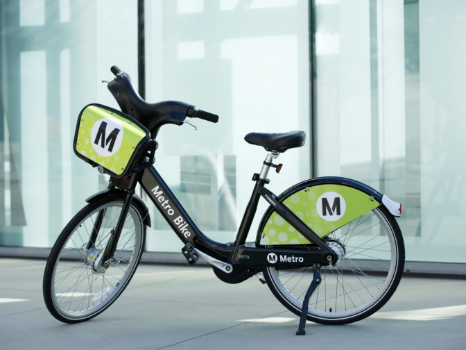 Metro launches its bike-share pilot July 7 in downtown LA with 1,000 bikes docked at 65 different locations.