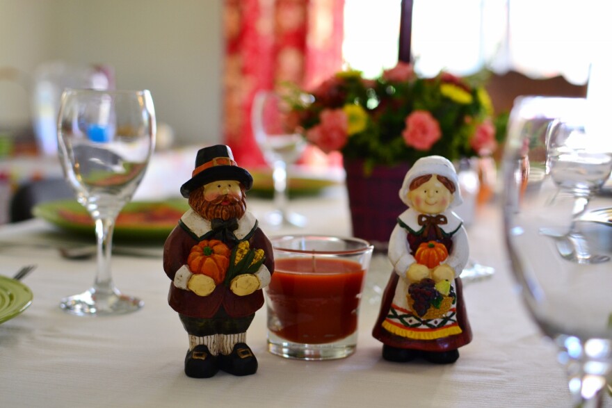 It's not of food, but we had a Thanksgiving theme for our table setting.