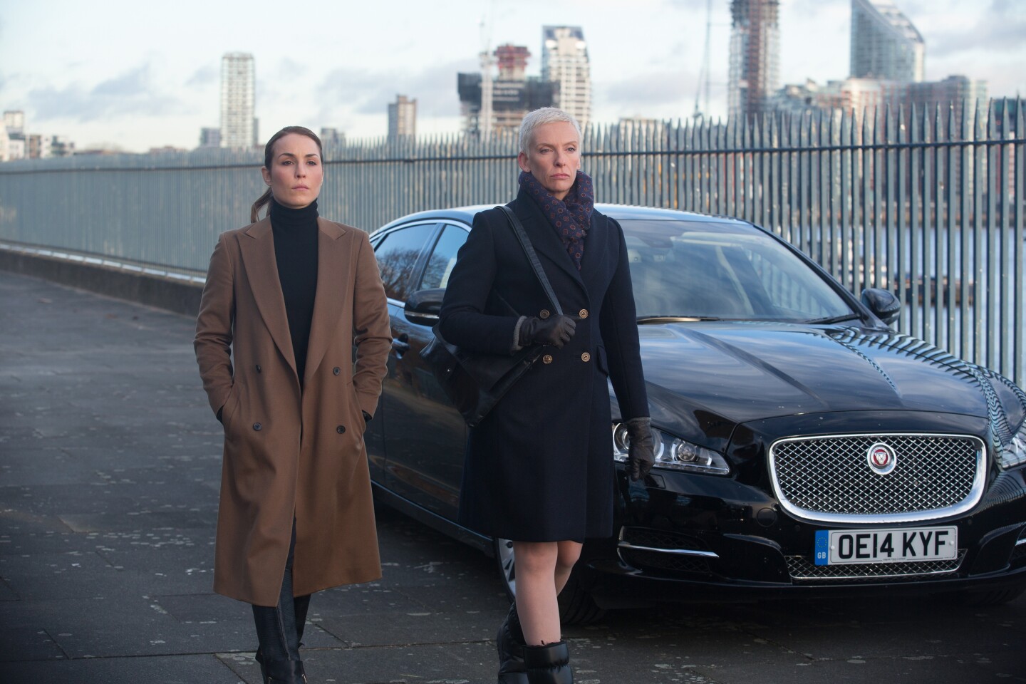 (L-R) Noomi Rapace and Toni Collette star in "Unlocked."