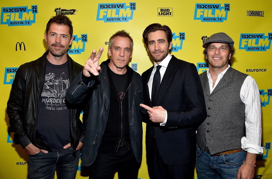AUSTIN, TX - MARCH 12: (L-R) Writer Bryan Sipe, director Jean-Marc Vallee, actor Jake Gyllenhaal and Executive Producer Nathan Ross attend the screening of "Demolition" during the 2016 SXSW Music, Film + Interactive Festival at Paramount Theatre on March 12, 2016 in Austin, Texas.  (Photo by Mike Windle/Getty Images for SXSW)