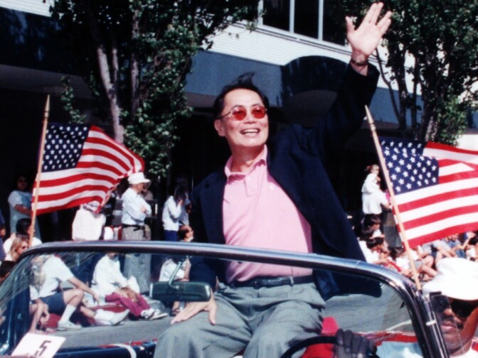 Actor George Takei as Grand Marshal of the 1997 Nisei Week Grand Parade. 