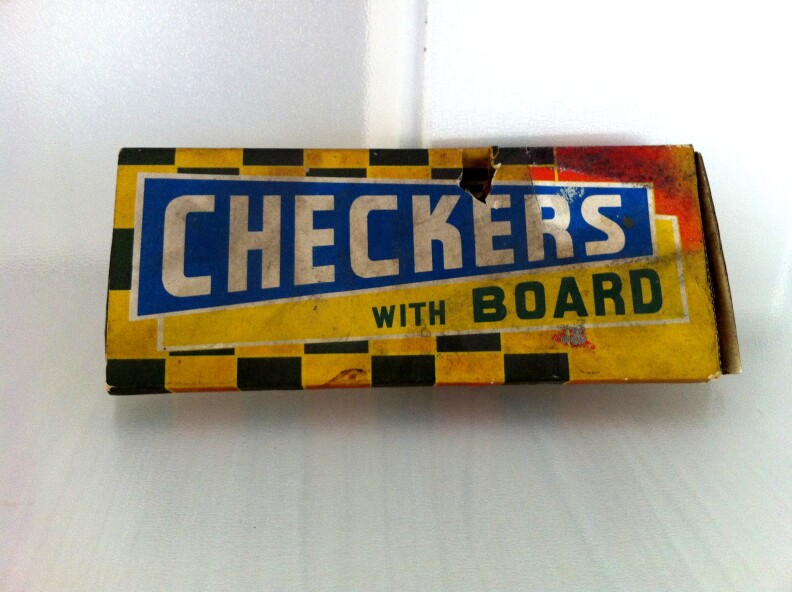 A checkers game from the Kaufman fallout shelter.